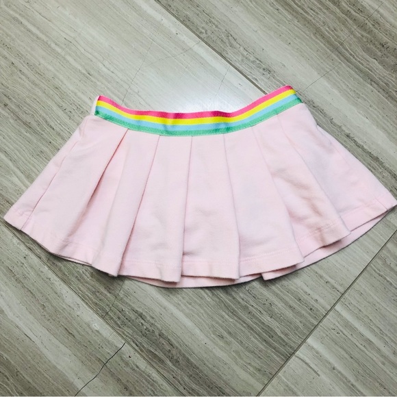 Janie and Jack Other - Janie and Jack Pleated Skirt Pastel Pink Rainbow Waistband Tennis Skirt 12-18 M